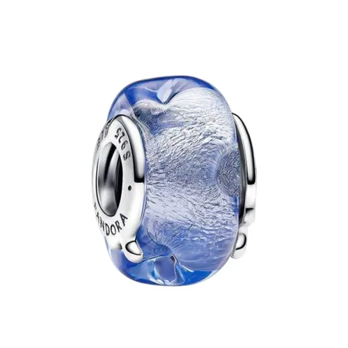 Hạt Vòng Charm Pandora Blue Wavy Murano Glass Pandora Sterling Silver 793426C00 Màu Xanh Blue