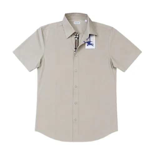 Áo Sơ Mi Nam Burberry Check Shirt Màu Be Nhạt Size S
