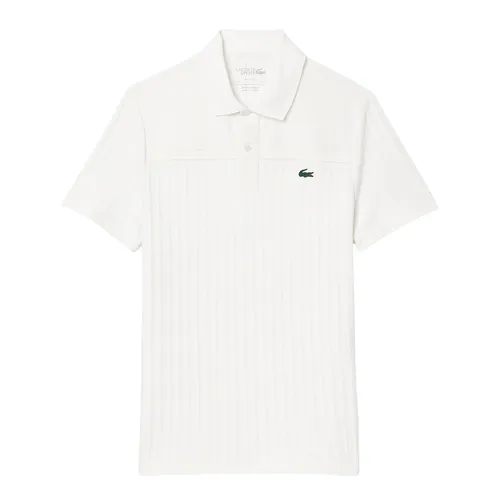 Áo Polo Nam Lacoste Men's Ultra Dry Badge Accent Tennis Heritage DH8960 800 Màu Trắng Size 3