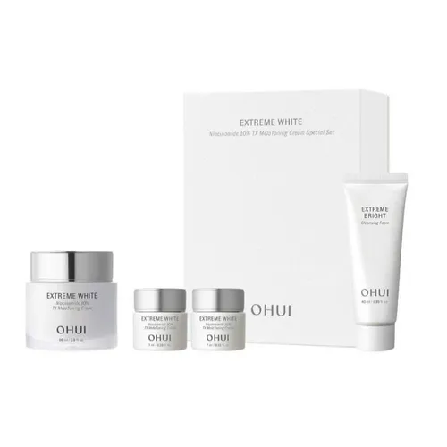 Bộ Kem Dưỡng Trắng Da Ohui Extreme White Cream Special Set 4 Món