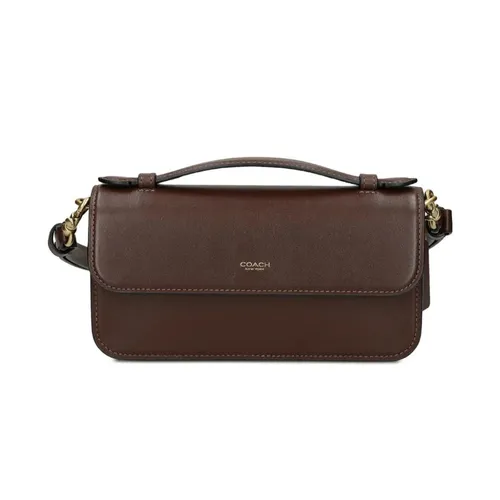 Túi Đeo Vai Nữ Coach Elora Top Handle Leather Satchel Bag CCY30 Màu Nâu Đậm