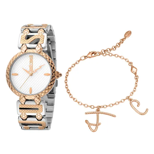 Đồng Hồ Nữ Just Cavalli Women's Watch Stainless Steel Strap 32mm WFJCQF00S32 0049 Màu Bạc Vàng