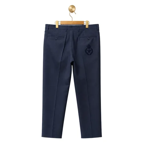 Quần Âu Nam Dolce & Gabbana D&G Kẻ Vương Miện G6OTMZ FR4AZ Màu Xanh Size 46