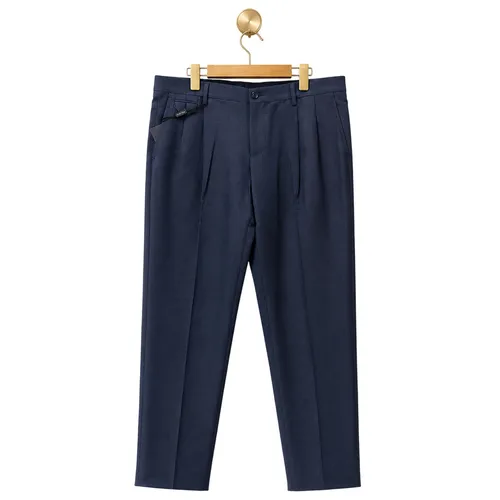 Quần Âu Nam Dolce & Gabbana D&G Kẻ Vương Miện G6OTMZ FR4AZ Màu Xanh Size 44