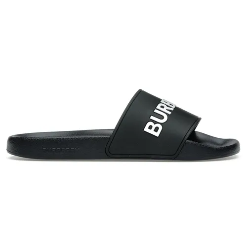 Dép Nam Burberry Logo Slides Optic Black White 80535011 Màu Đen Trắng Size 41