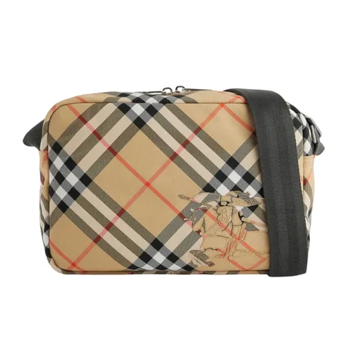 Túi Đeo Chéo Nam Burberry Essential Woven-Blend Cross-Body Bag Màu Beige
