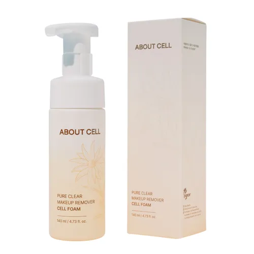Tẩy Trang Dạng Bọt Làm Sạch Sâu Làm Sạch Sâu About Cell Pure Clear Makeup Remover Cell Foam 140ml