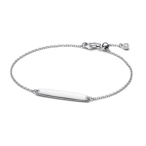 Vòng Đeo Tay Pandora Engravable Bar Chain Bracelet 594010C01 Màu Bạc Size 16