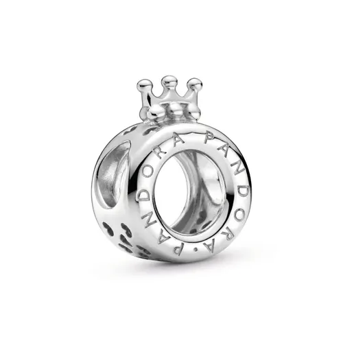 Hạt Vòng Charm Pandora Logo & Crown O Charm 799036C00 Màu Bạc