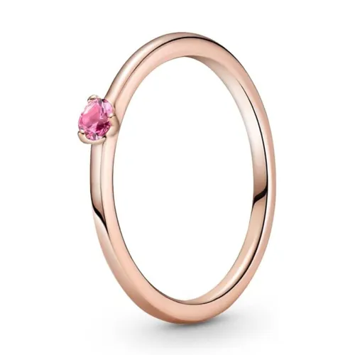 Nhẫn Nữ Pandora Women's Ring Pink Solitaire, Precious Metal, Crystal 189259C03 Màu Vàng Hồng Size 54