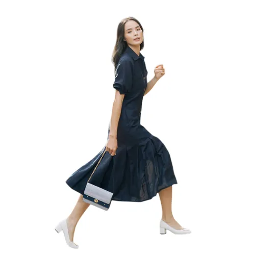 Váy Liền Nữ F2 Fashion & Freedom Linen Modern Meets Heritage D435-XD-S-0620 Màu Xanh Dương Size S