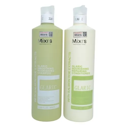 Set Dầu Gội Và Xả Phục Hồi Chuyên Sâu Mixrs Glaric Màu Xanh Lá (800ml x 2)