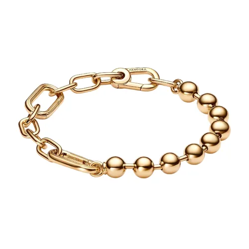 Vòng Đeo Tay Nữ Pandora Metal Bead & Link Chain Bracelet 562793C00 Màu Vàng Size 14.5