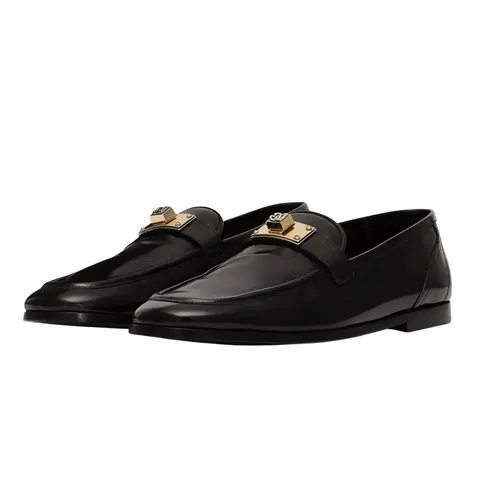 iày Lười Nam Dolce & Gabbana D&G Brushed Loafers A50489A120380999 Màu Đen Size 40