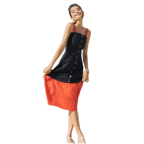 Váy Liền Nữ F2 Fashion & Freedom Linen After SunSet D440-XD-S-0620 Màu Xanh Size S