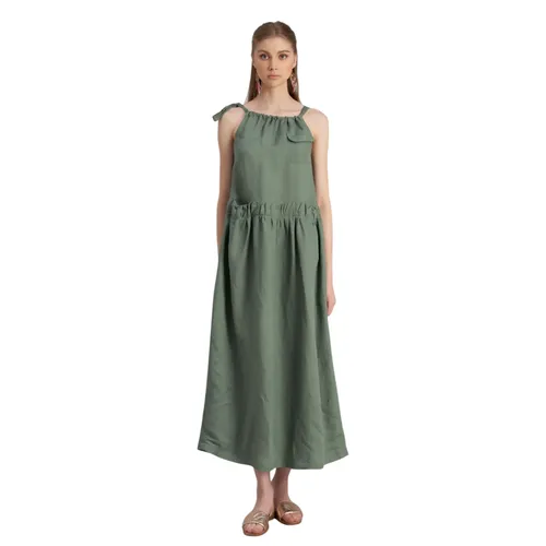 Váy Linen Nữ F2 Fashion & Freedom Holiday Vibes D364-XR-S-0323 Màu Xanh Rêu Size S