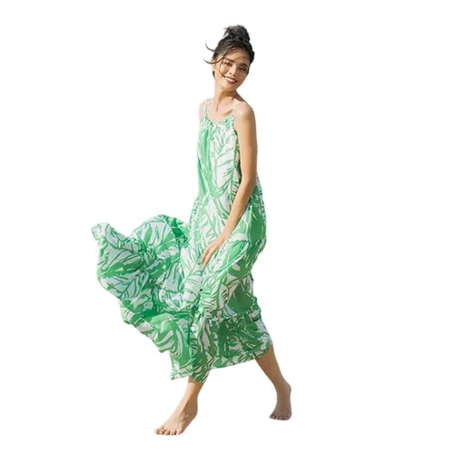 Váy Maxi Nữ F2 Fashion & Freedom Summer Holiday D437-X-S-0620 Màu Xanh Lá Size S