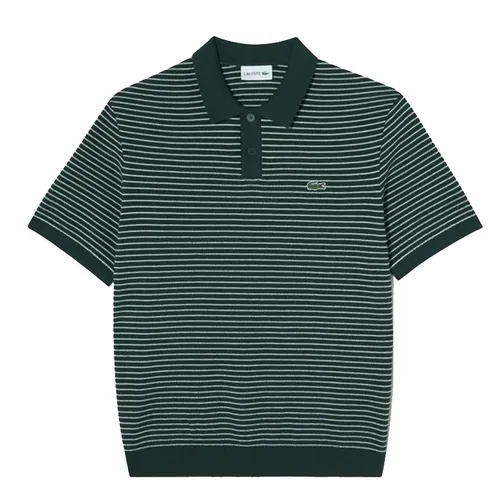 Áo Polo Nam Lacoste Regular Fit Striped Short Sleeve Sweate PH296E 132 Màu Xanh Lá Size 3