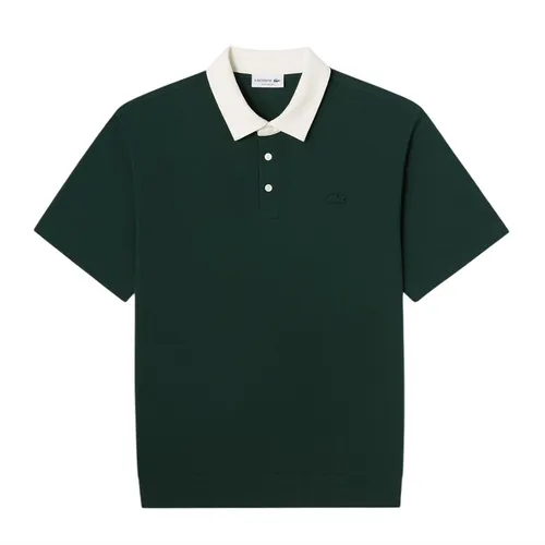 Áo Polo Nam Lacoste Men's Oversized Milano Color Block Collar Polo Regular Fit PH644E 132 Màu Xanh Green Size 3