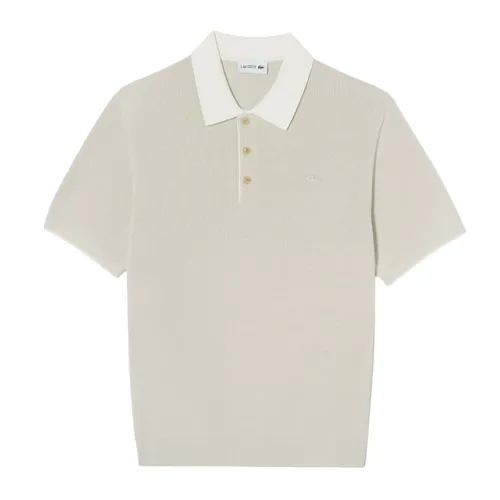 Áo Polo Nam Lacoste Short Sleeve Sweater Polo Shirt Regular Fit PH943E I18 Màu Beige Size 3