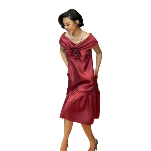 Váy Váy Trễ Vai Nữ F2 Fashion & Freedom Queen Of The Night D402-DD-S-1020 Màu Đỏ Size S