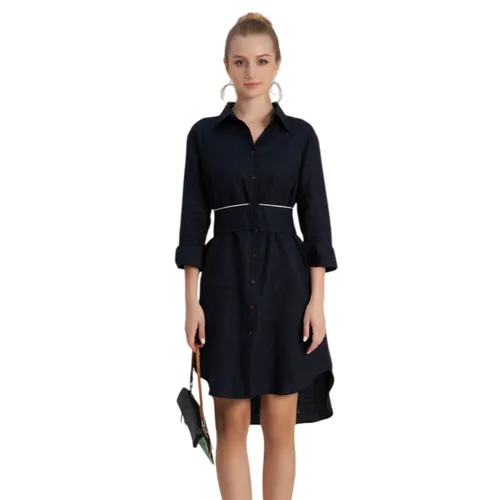 Váy Linen Nữ F2 Fashion & Freedom Hello New Day D702-XD-S-0323 Màu Xanh Đen Size S