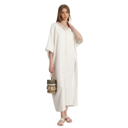 Váy Linen Nữ F2 Fashion & Freedom De Soleil DT-D705-T-S-0323 Màu Trắng Size S