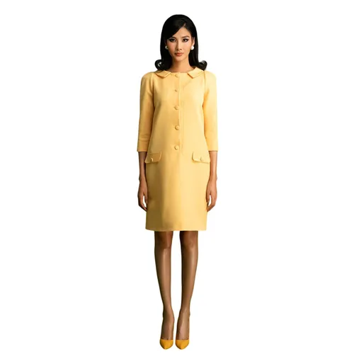 Váy Suông Nữ F2 Fashion & Freedom Ruby I Can And I Will HT-D06-V-S-0121 Màu Vàng Size S
