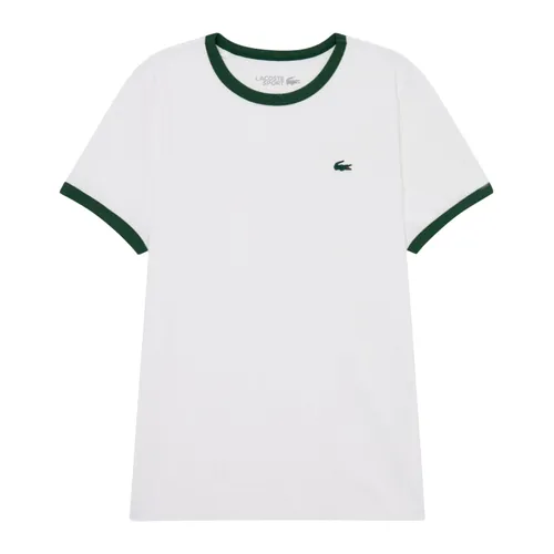 Áo Thun Nữ Lacoste Cooling Print Short Sleeve TF678E 56G 70V Tshirt Màu Trắng Size 36