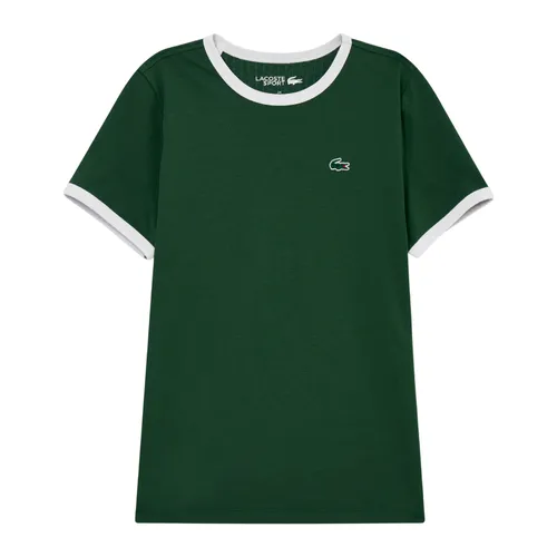 Áo Thun Nữ Lacoste Cooling Print Short Sleeve TF678E 56G 132 Tshirt Màu Xanh Lá Size 34
