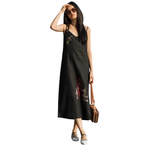 Váy Nữ F2 Fashion & Freedom Linen D393-D-S-0420 Màu Đen Size S
