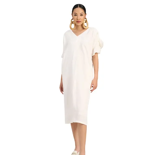 Váy Suông Nữ F2 Fashion & Freedom Linen Becoming Unveil D497-T-S-0621 Màu Trắng Size S