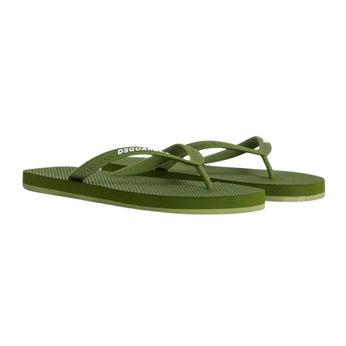 Dép Nam Dsquared2 Flip Flop FFM000117200001M1845 Màu Xanh Rêu Size 40