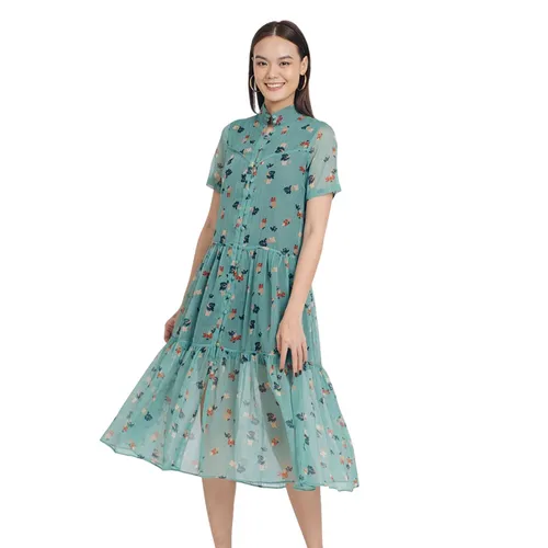 Váy Suông F2 Fashion & Freedom Voan Brighter Day D542-XH-S-1021 Màu Xanh Hoa&nbsp;Size S