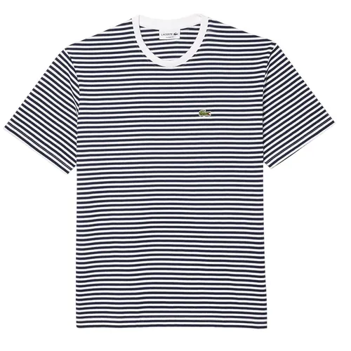 Áo Thun Nam Lacoste Striped Heavy Cotton T-shirt TH9749 54G 522 Màu Đen Kẻ Trắng Size 4