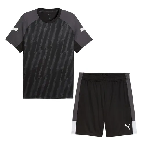 Bộ Quần Áo Cộc Tay Nam Puma Indiviliga Graphic 660968_03 / 660976_03 Màu Đen/Xám Size S