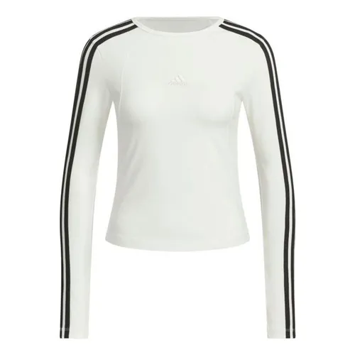 Áo Thun Dài Tay Nữ Adidas 3-Stripes Long Sleeves T-Shirt Asia Sizing White JW4643 Màu Trắng Size M