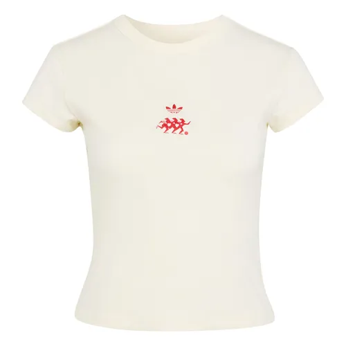 Áo Thun Nữ Adidas Originals Baby Tee Cream White KU9199 Màu Trắng Kem Size S