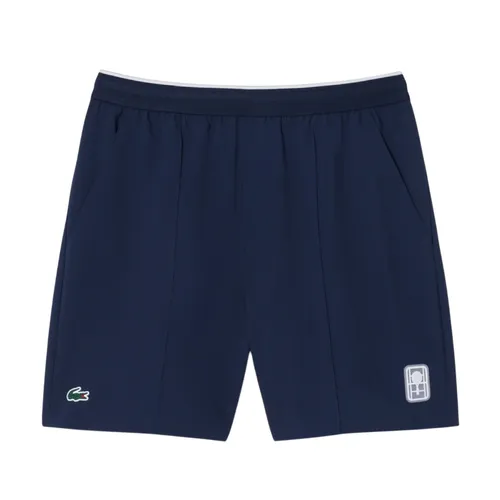 Quần Short Nam Lacoste Tennis Heritage Ultra Dry Stretch GH0203 - 166 Màu Xanh Navy Size 3