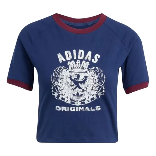 Áo Thun Nữ Adidas Baby Tee Graphic Crest JW6033 Màu Xanh Navy Size S