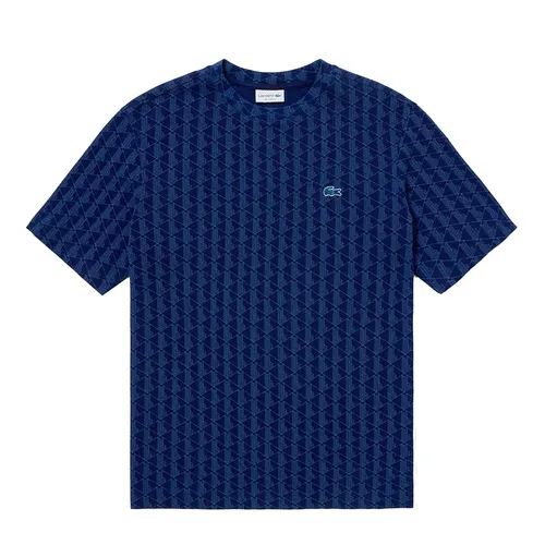 Áo Thun Nam Lacoste Indigo Pique Knit T-Shirt TH2787 99 2GF Màu Xanh Dương Size S