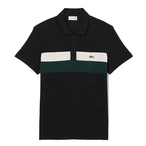 Áo Polo Nam Lacoste Regular Fit Colour Block Petit Piqué Shirt Black PH5918 6XH Màu Đen Size S