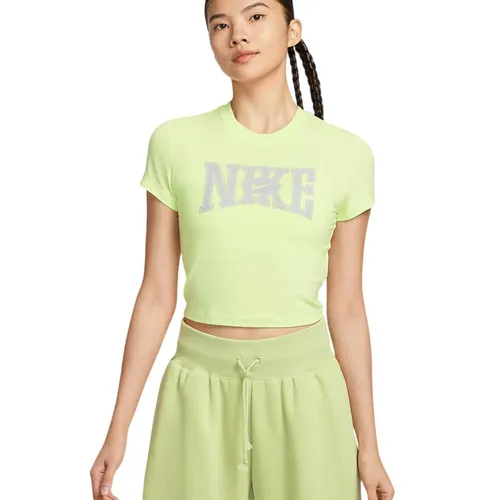 Áo Thun Nữ Nike Sportswear Slim Cropped HQ1710-360 Màu Xanh Green Size S