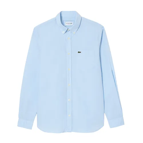 Áo Sơ Mi Dài Tay Nam Lacoste Regular Fit Cotton Poplin Shirt CH5959 - F6Z Màu Xanh Size 38