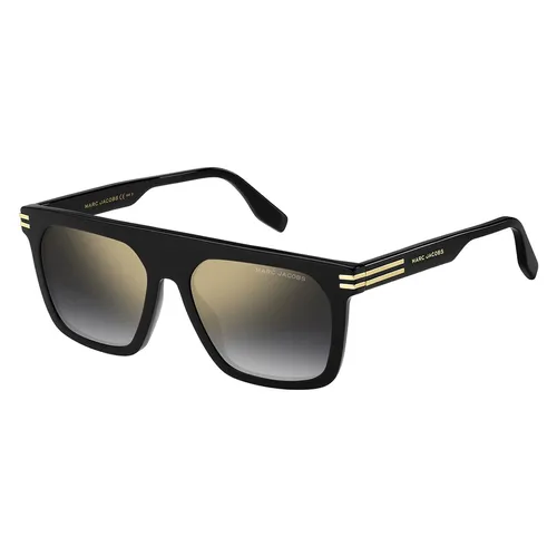 Kính Mát Nam Marc Jacobs Men's Flat Top Browline Sunglasses Gradient Lens 680S - 807FQ1 Màu Đen - Vàng