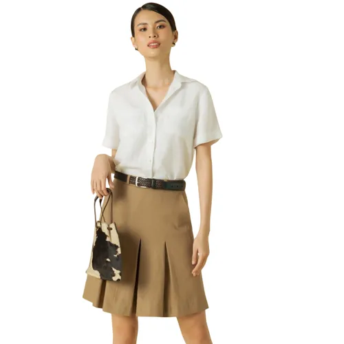 Quần Giả Váy Nữ F2 Fashion & Freedom Linen Becoming Discover QS41-B-S-0321 Màu Nâu Size S