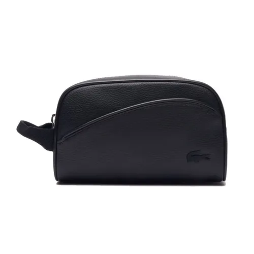 Túi Cầm Tay Nam Lacoste Angy Grain Leather Toiletry Bag NH4560-000 Black Màu Đen