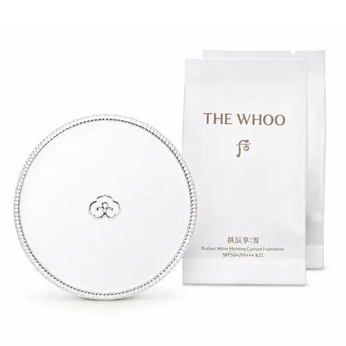 Set Phấn Nước Whoo Radiant White Moisture Cushion Foundation Kèm 2 Lõi Tone 21