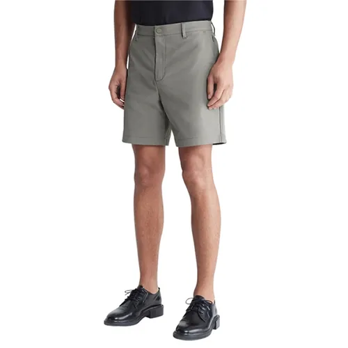 Quần Short Nam Calvin Klein CK Slim Fit Athletic Stretch 40QP613 - 251 Màu Xanh Olive Size 33