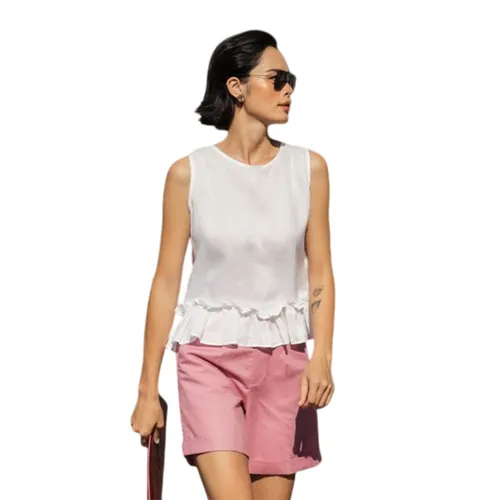 Quần Short Nữ F2 Fashion & Freedom Pink Linen Shorts Becoming Unveil QS45-H-S-0621 Màu Hồng Size S